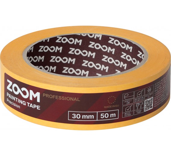 Dažai. Dažai, dažymo įrankiai, dažymo juostos. Apsauginės dažymo, glaistymo ir armavimo juostos. Profesionali dažymo juosta 30mmx50m Precision ZOOM Dažai. Dažai, dažymo įrankiai, dažymo juostos. Apsauginės dažymo, glaistymo ir armavimo juostos. Profesionali dažymo juosta 30mmx50m Precision ZOOM