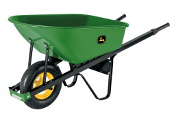 Profesionalus karutis "John Deere®" su metaline 100 litrų talpa ir tvirtomis rankenomis bei kietos gumos ratu.