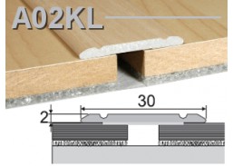 Vidaus apdailos prekės. Apdailos, sujungimo profiliai. Slenkstukai grindų sujungimui. Profilis Effector A02, klijuojamas ąžuolas Nairobi 180 cm 