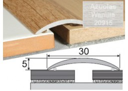 Vidaus apdailos prekės. Apdailos, sujungimo profiliai. Slenkstukai grindų sujungimui. Profilis Effector A03, klijuojamas ąžuolas Wanila 93 cm 