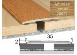 Vidaus apdailos prekės. Apdailos, sujungimo profiliai. Slenkstukai grindų sujungimui. Profilis Effector A08 klijuojamas Lemon ąžuolas 180 cm 