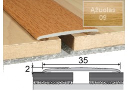 Vidaus apdailos prekės. Apdailos, sujungimo profiliai. Slenkstukai grindų sujungimui. Profilis Effector A08 sujungimo, klijuojamas ąžuolas 93 cm 
