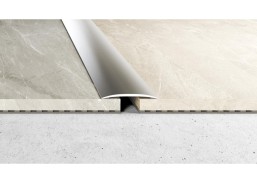 Vidaus apdailos prekės. Apdailos, sujungimo profiliai. Slenkstukai grindų sujungimui. Profilis Effector A70 sujungimo klijuojamas 2 m sidabrinis 