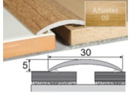 Vidaus apdailos prekės. Apdailos, sujungimo profiliai. Slenkstukai grindų sujungimui. Profilis sujungimui Effector A03 ąžuolas 30x5 mm 93 cm 