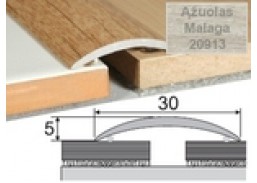 Vidaus apdailos prekės. Apdailos, sujungimo profiliai. Slenkstukai grindų sujungimui. Profilis sujungimui Effector A03 ąžuolas malaga 30x5 mm 93 cm 