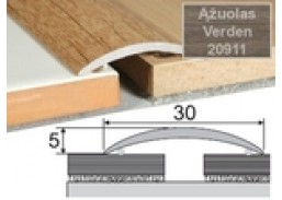 Vidaus apdailos prekės. Apdailos, sujungimo profiliai. Slenkstukai grindų sujungimui. Profilis sujungimui Effector A03 ąžuolas verden 30x5 mm 93 cm 