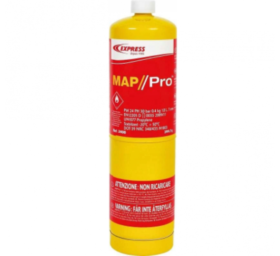 Elektros prekės. Suvirinimo įranga ir reikmenys. Degikliai, dujos. Propileno dujos Express mapp, 400g. 