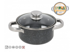 Namų apyvokos prekės. Indai, virtuvės reikmenys ir įrankiai. Puodai, dubenys. Puodas 18 cm 2 L GRANITE CRIS 