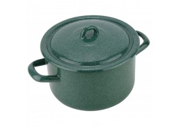 Puodas emaliuotas su dangčiu GREEN 18 cm 
