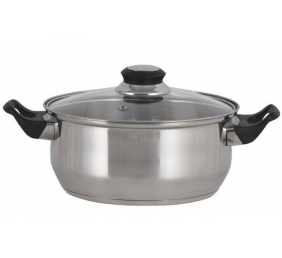 Namų apyvokos prekės. Indai, virtuvės reikmenys ir įrankiai. Puodai, dubenys. Puodas nerūdijančio plieno GENESE QT 5 L 24 cm 