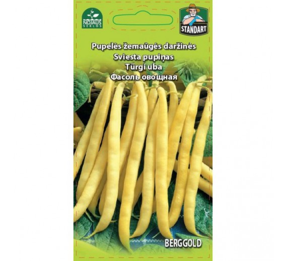 Sodo ir daržo prekės. Sėklos, daigyklos, durpinės tabletės. Žirnių, pupelių sėklos. Pupelės šparaginės Bergold 10 g 