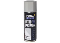 Dažai. Dažai, dažymo įrankiai, dažymo juostos. Aerozoliniai dažai, lakas, gruntas. Purškiamas gruntas INRAL Nitro Primer pilka 400ml 