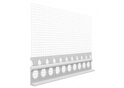 Statybinės medžiagos. Dekoratyviniai tinkai. Profiliai ir tinkliukai fasado šiltinimui. PVC baigiamasis profilis EJOT 281, 6 mm, 2m 