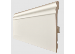 Vidaus apdailos prekės. Apdailos, sujungimo profiliai. Grindjuostės. Grindjuostės Vox Smart. PVC Grindjuostė Bravo 95 2400x95x16mm White 