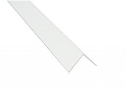 Vidaus apdailos prekės. Sienų apdailos medžiagos. PVC lentelės. PVC kampas apdailai baltas 30x30 mm, 2,70 m 