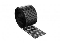 Statybinės medžiagos. Stogo dangos. Stogo priedai. PVC karnizo grotelės 80 mm juoda sp. 5 m