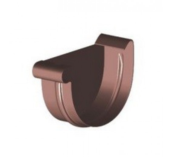 PVC latako dangtelis kairinis 125 mm, ruda 