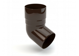 Statybinės medžiagos. Stogo dangos. Lietaus nuvedimo sistemos. Plastikiniai lietvamzdžiai. PVC lietvamzdžio alkūnė 67,5 ruda 63 mm 