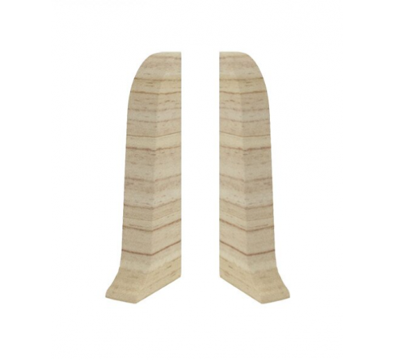 Vidaus apdailos prekės. Apdailos, sujungimo profiliai. Grindjuostės. Grindjuostės Vox Smart. PVC užbaigimas grindjuostei FLEX SMART 104/504 Klevas 2 vnt.