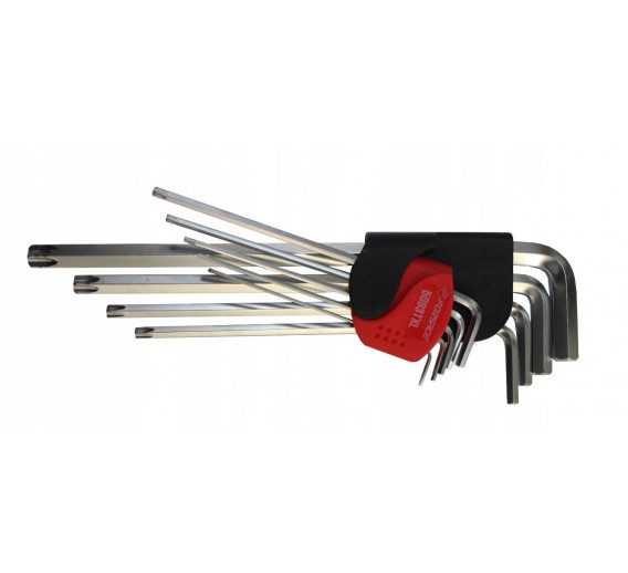 Darbo įrankiai. Mechaniniai įrankiai. Raktų ir galvučių rinkiniai. Šešiakampių raktų rinkiniai. Raktai Hex/Torx H5093TXL 