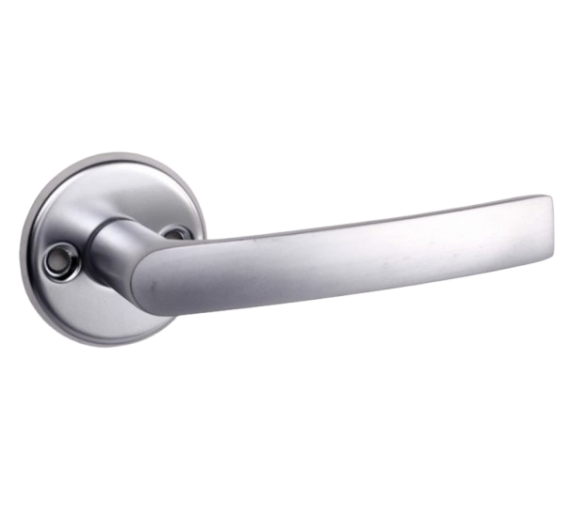 Vidaus apdailos prekės. Durys, jų dalys. Durų furnitūra. Rankenos. Rankena 16/006 R3110 matinis chromas