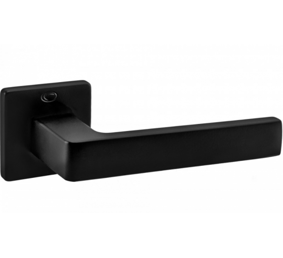 Vidaus apdailos prekės. Durys, jų dalys. Durų furnitūra. Rankenos. Rankena Convex juoda 