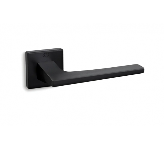 Vidaus apdailos prekės. Durys, jų dalys. Durų furnitūra. Rankenos. Rankena Convex juoda 