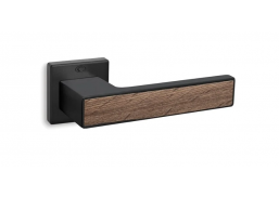 Vidaus apdailos prekės. Durys, jų dalys. Durų furnitūra. Rankenos. Rankena Convex juoda 