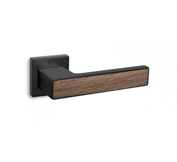 Vidaus apdailos prekės. Durys, jų dalys. Durų furnitūra. Rankenos. Rankena Convex juoda 