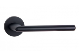 Vidaus apdailos prekės. Durys, jų dalys. Durų furnitūra. Rankenos. Rankena Cronus juoda 