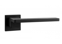 Vidaus apdailos prekės. Durys, jų dalys. Durų furnitūra. Rankenos. Rankena Cubic juoda 