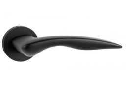 Vidaus apdailos prekės. Durys, jų dalys. Durų furnitūra. Rankenos. Rankena Flying Fish Legend juoda 