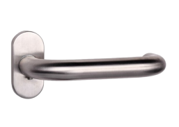 Vidaus apdailos prekės. Durys, jų dalys. Durų furnitūra. Rankenos. Rankena Inox TL 1020 ovalas