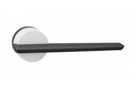 Vidaus apdailos prekės. Durys, jų dalys. Durų furnitūra. Rankenos. Rankena Kobe Mr Lonely balta/juoda 