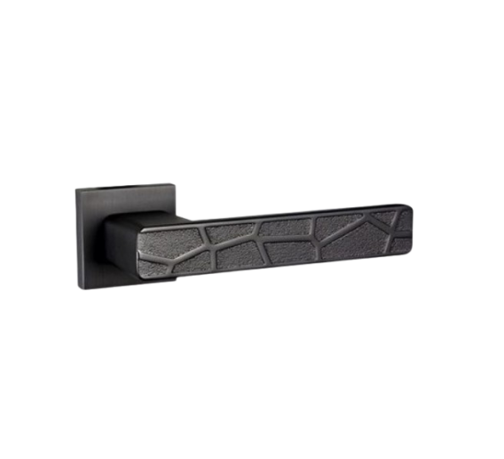 Vidaus apdailos prekės. Durys, jų dalys. Durų furnitūra. Rankenos. Rankena Parkuay juoda 