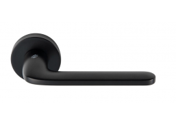 Vidaus apdailos prekės. Durys, jų dalys. Durų furnitūra. Rankenos. Rankena ROBOQUATTRO juoda 