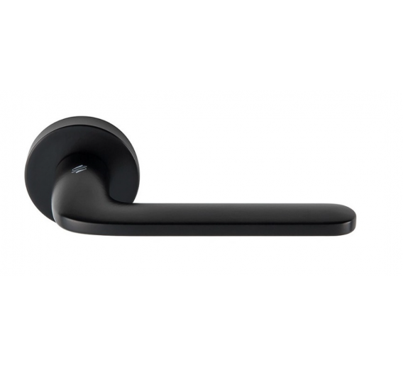 Vidaus apdailos prekės. Durys, jų dalys. Durų furnitūra. Rankenos. Rankena ROBOQUATTRO juoda 