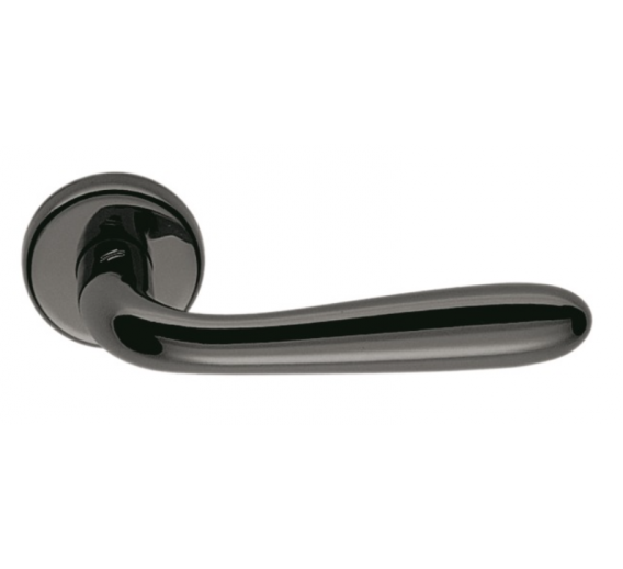 Vidaus apdailos prekės. Durys, jų dalys. Durų furnitūra. Rankenos. Rankena ROBOT juoda 