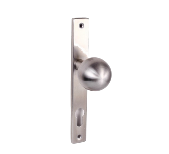 Vidaus apdailos prekės. Durys, jų dalys. Durų furnitūra. Rankenos. Rankena TL 04 INOX burbulas