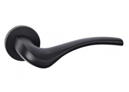 Vidaus apdailos prekės. Durys, jų dalys. Durų furnitūra. Rankenos. Rankena Tobacco Peck juoda 