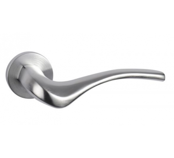 Vidaus apdailos prekės. Durys, jų dalys. Durų furnitūra. Rankenos. Rankena Tobacco Peck matinis chromas 