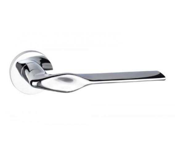 Vidaus apdailos prekės. Durys, jų dalys. Durų furnitūra. Rankenos. Rankena Touchy blizgus chromas 