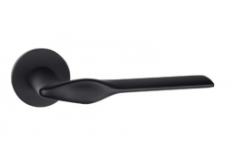 Vidaus apdailos prekės. Durys, jų dalys. Durų furnitūra. Rankenos. Rankena Touchy juoda 