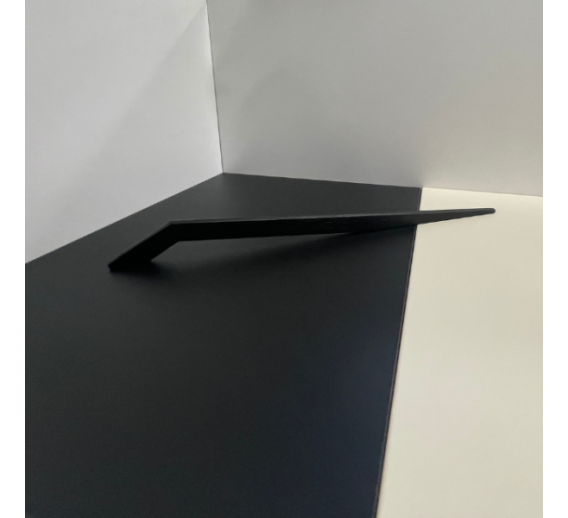 Baldinė furnitūra. Baldinės rankenėlės. Rankenėlė Mimoza 256 mm L373 mm matinė juoda sp. 