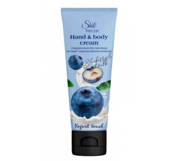 Švaros prekės. Kūno ir plaukų priežiūros priemonės. Rankų ir kūno kremas Shik Nectar su mėlynėmis 75ml 