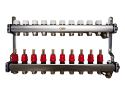 Šildymas. Šildymas ir vėdinimas. Kolektoriai ir kolektorinės spintos. Kolektoriai. Reguliuojamas kolektorius NP General Fittings 10ž. 