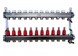 Šildymas. Šildymas ir vėdinimas. Kolektoriai ir kolektorinės spintos. Kolektoriai. Reguliuojamas kolektorius NP General Fittings 11ž.