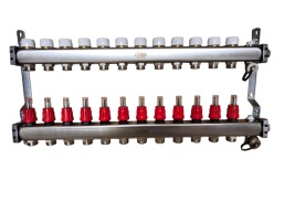 Šildymas. Šildymas ir vėdinimas. Kolektoriai ir kolektorinės spintos. Kolektoriai. Reguliuojamas kolektorius NP General Fittings 12ž.