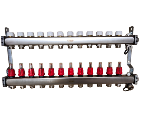 Šildymas. Šildymas ir vėdinimas. Kolektoriai ir kolektorinės spintos. Kolektoriai. Reguliuojamas kolektorius NP General Fittings 12ž.