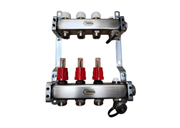 Šildymas. Šildymas ir vėdinimas. Kolektoriai ir kolektorinės spintos. Kolektoriai. Reguliuojamas kolektorius NP General Fittings 3ž.